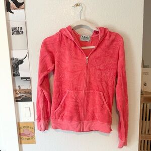 Juicy Couture Terry Pink Hooded Jacket
